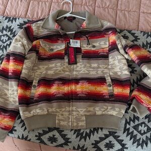 Rock & Roll Denim Bomber Jacket NWT